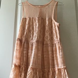 Peach sundress trapeze